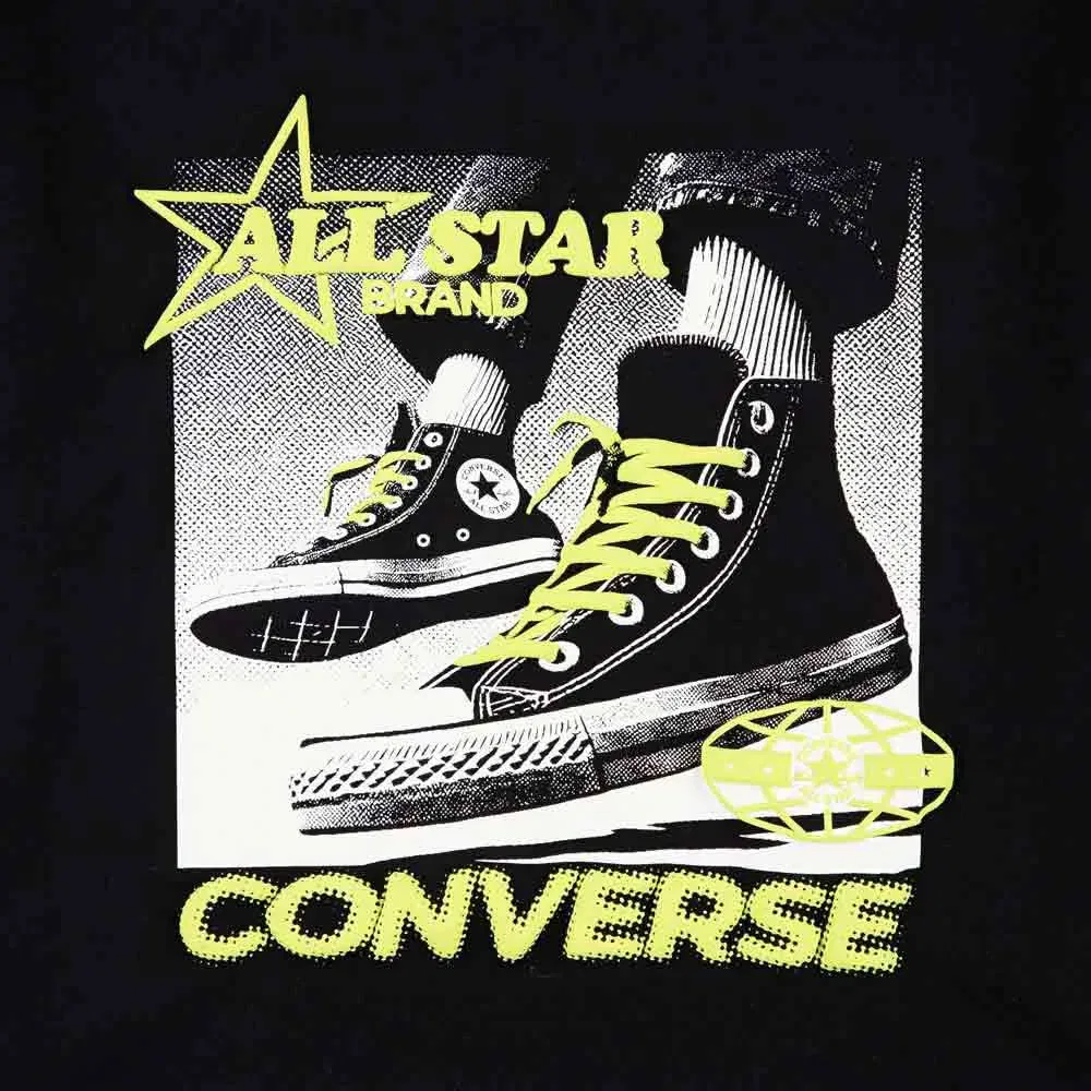Детская футболка для мальчиков с фотопринтом Photo Real Cnv Sneaker Converse kids, Black — фото 4