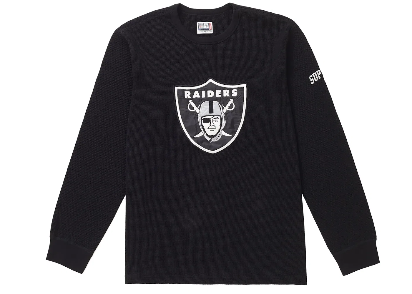 Мужской термолонгслив с принтом Supreme NFL x Raiders x '47 Thermal, черный