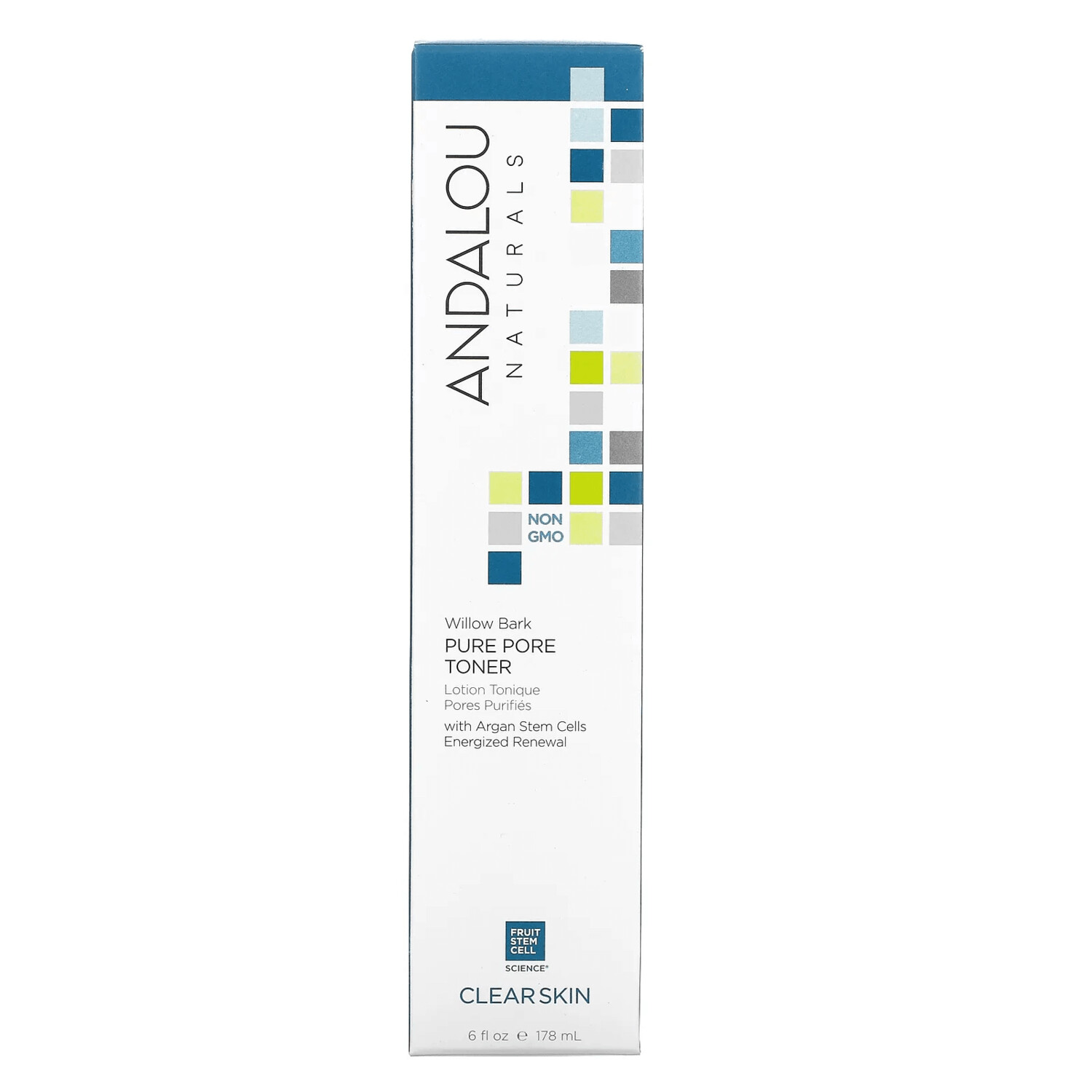 

Тоник с ивовой корой для очищения и сужения пор Andalou Naturals, 178 мл