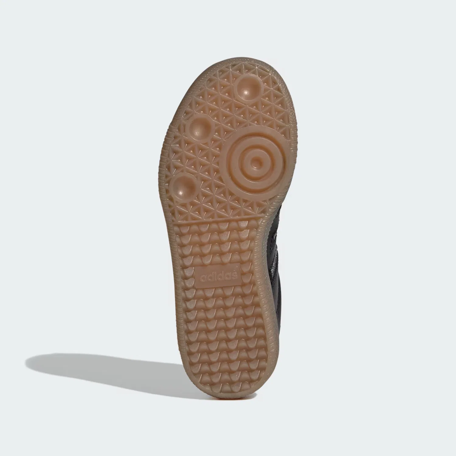 Детские кроссовки из кожи с замшевыми деталями SAMBA OG Adidas Originals, черный/серебристый — фото 3