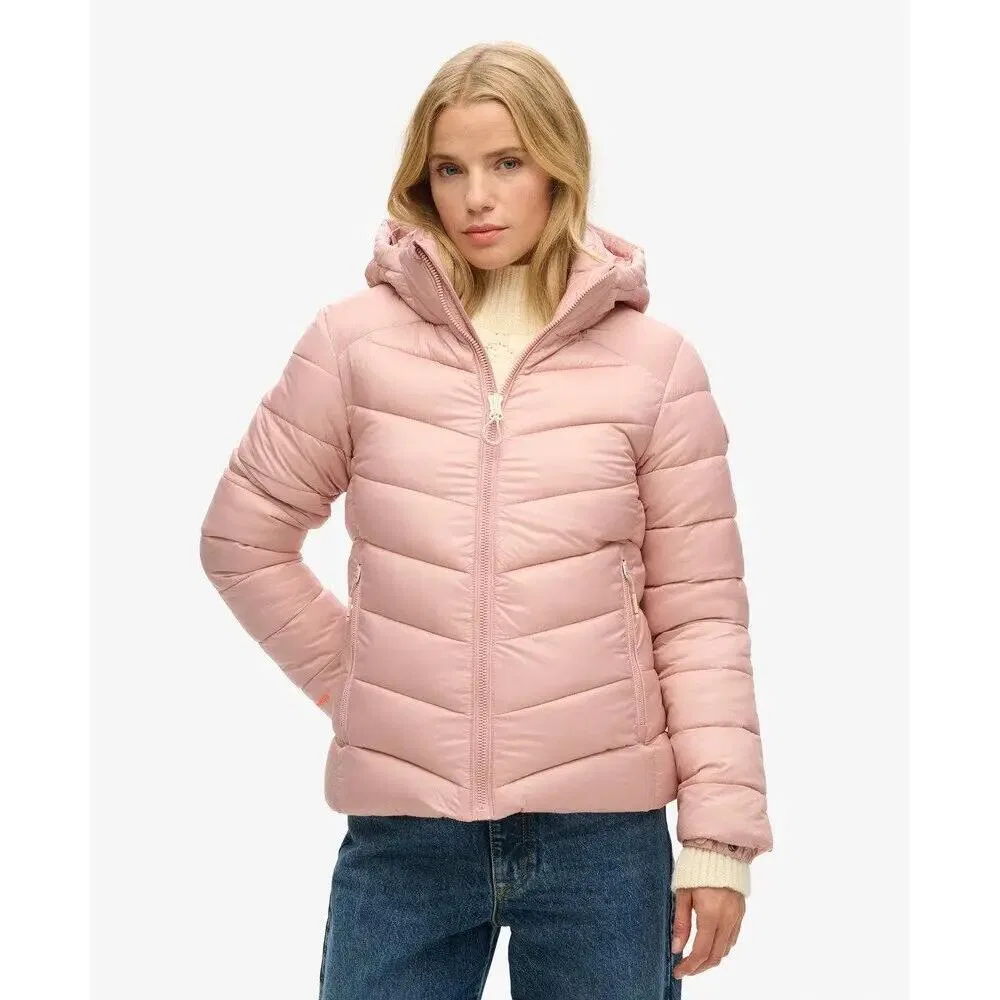 Женская стеганая куртка с капюшоном Fuji Superdry, Rosa — фото 3