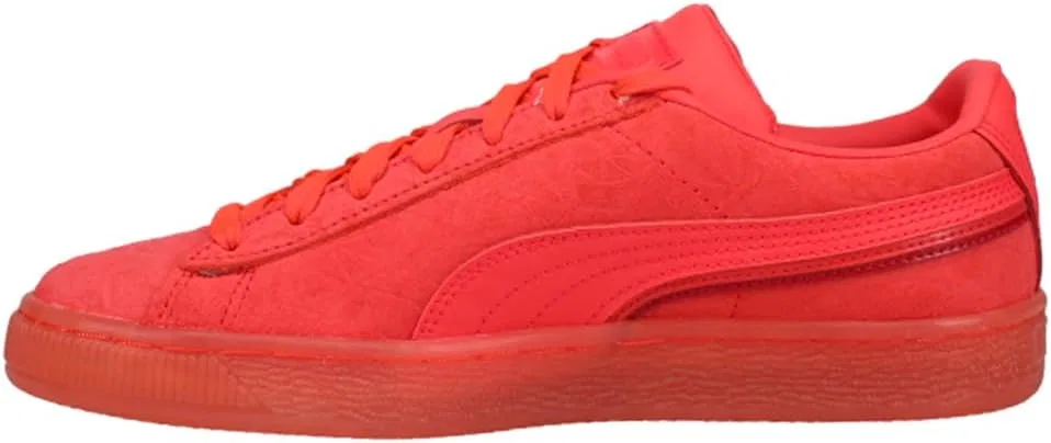 Детские кроссовки для девочек с шнуровкой Suede Triplex Mono PUMA, Red — фото 3