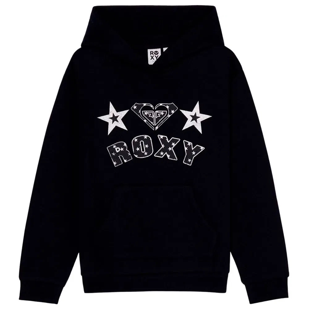 Детский худи для девочек с принтом Surf Feeling Roxy, Black