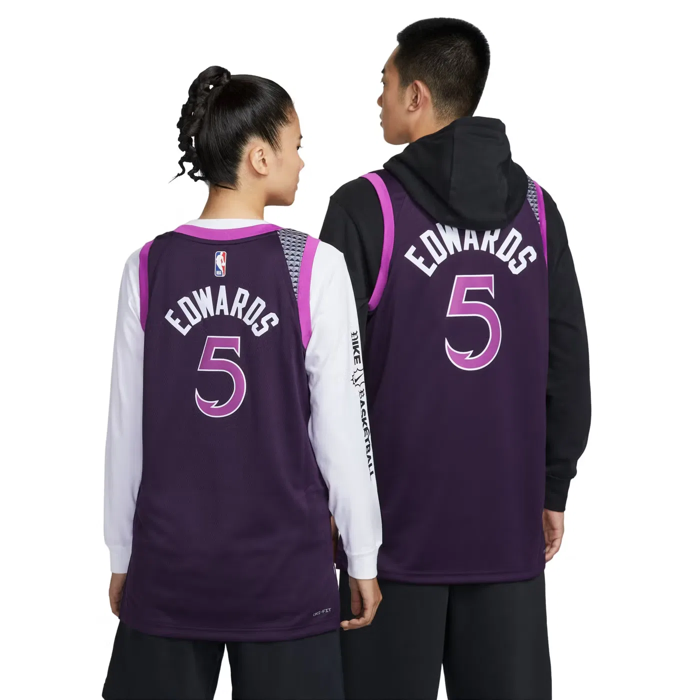 Джерси с принтом Anthony Edwards Minnesota Timberwolves City Edition Swingman Nike, фиолетовый — фото 2