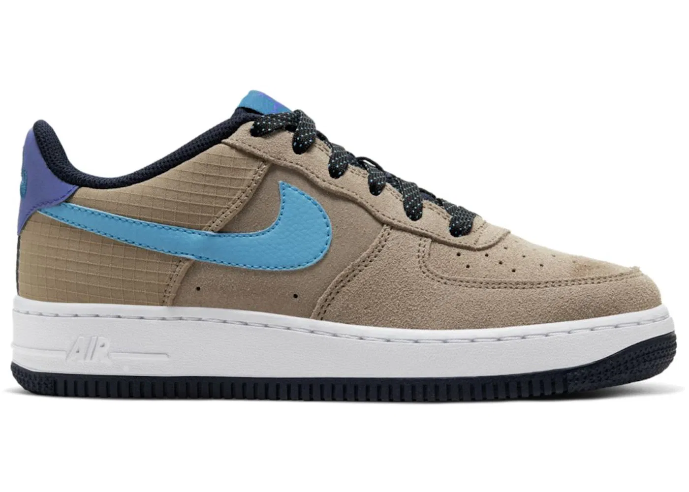 Детские кроссовки Lifestyle Nike Air Force 1 LV8 2, Khaki/Persian Violet-Blue Fury