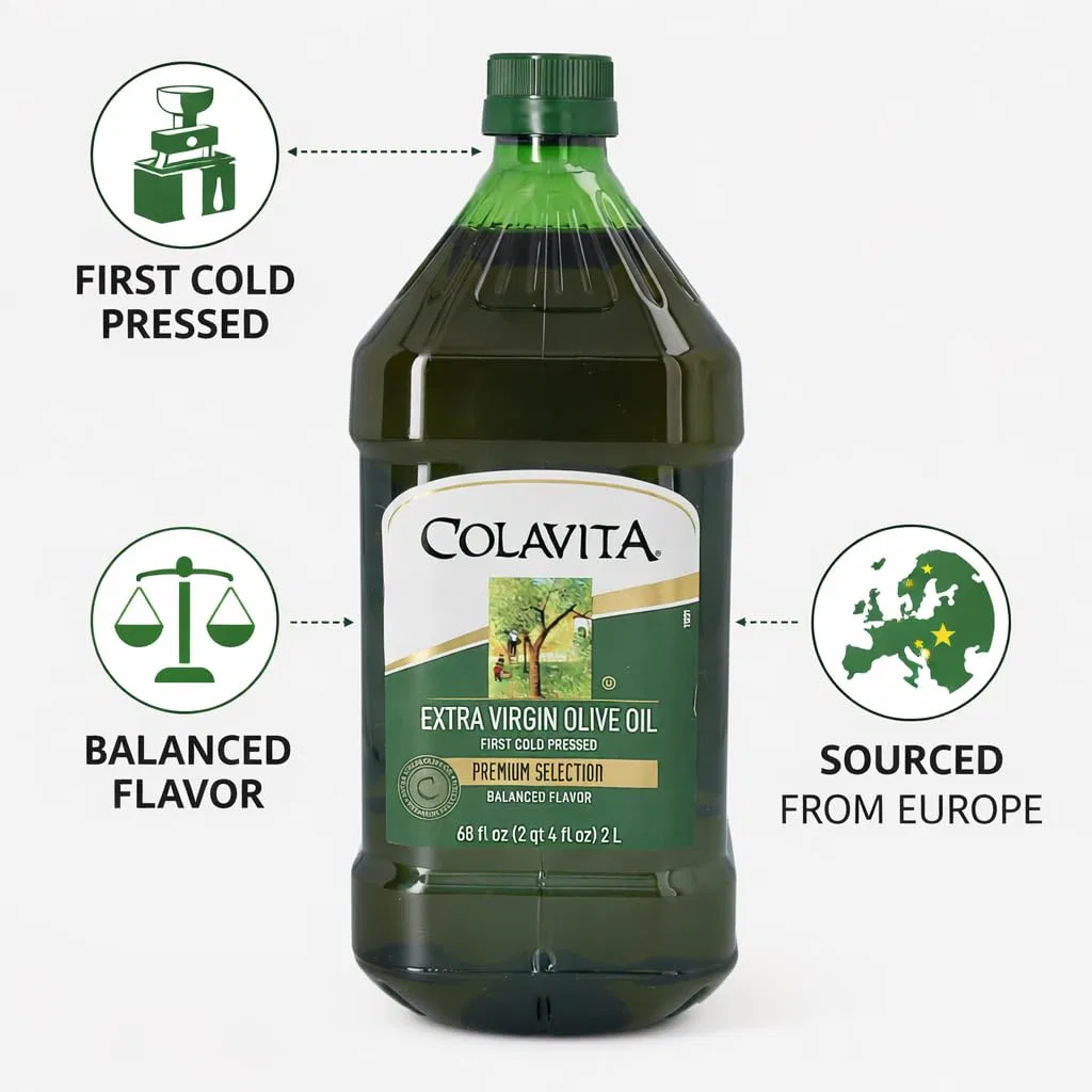 Масло для тела оливковое Extra Virgin Colavita, 68 жидких унций — фото 2