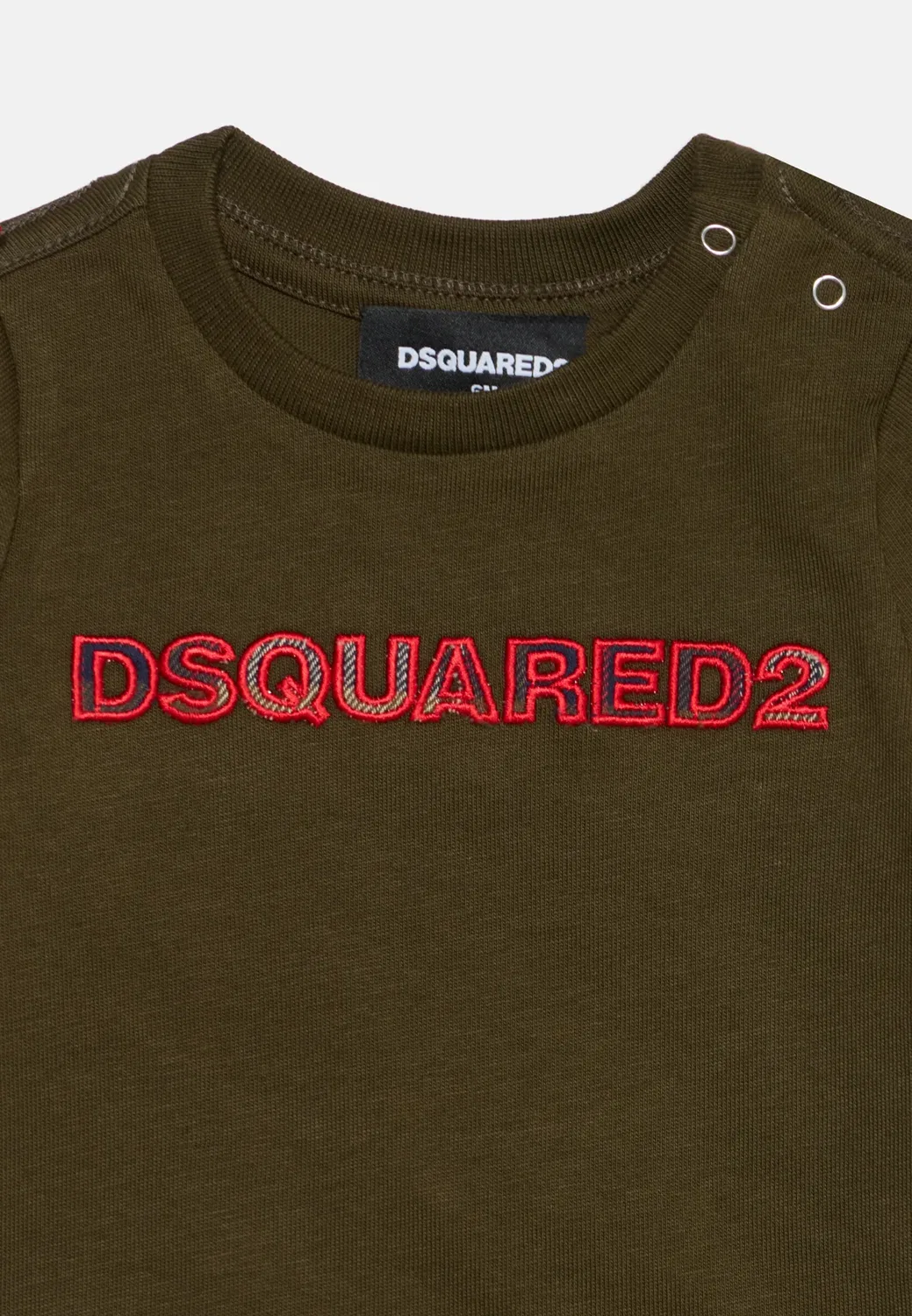 Футболка унисекс свободного кроя с принтом Dsquared2, Khaki — фото 3