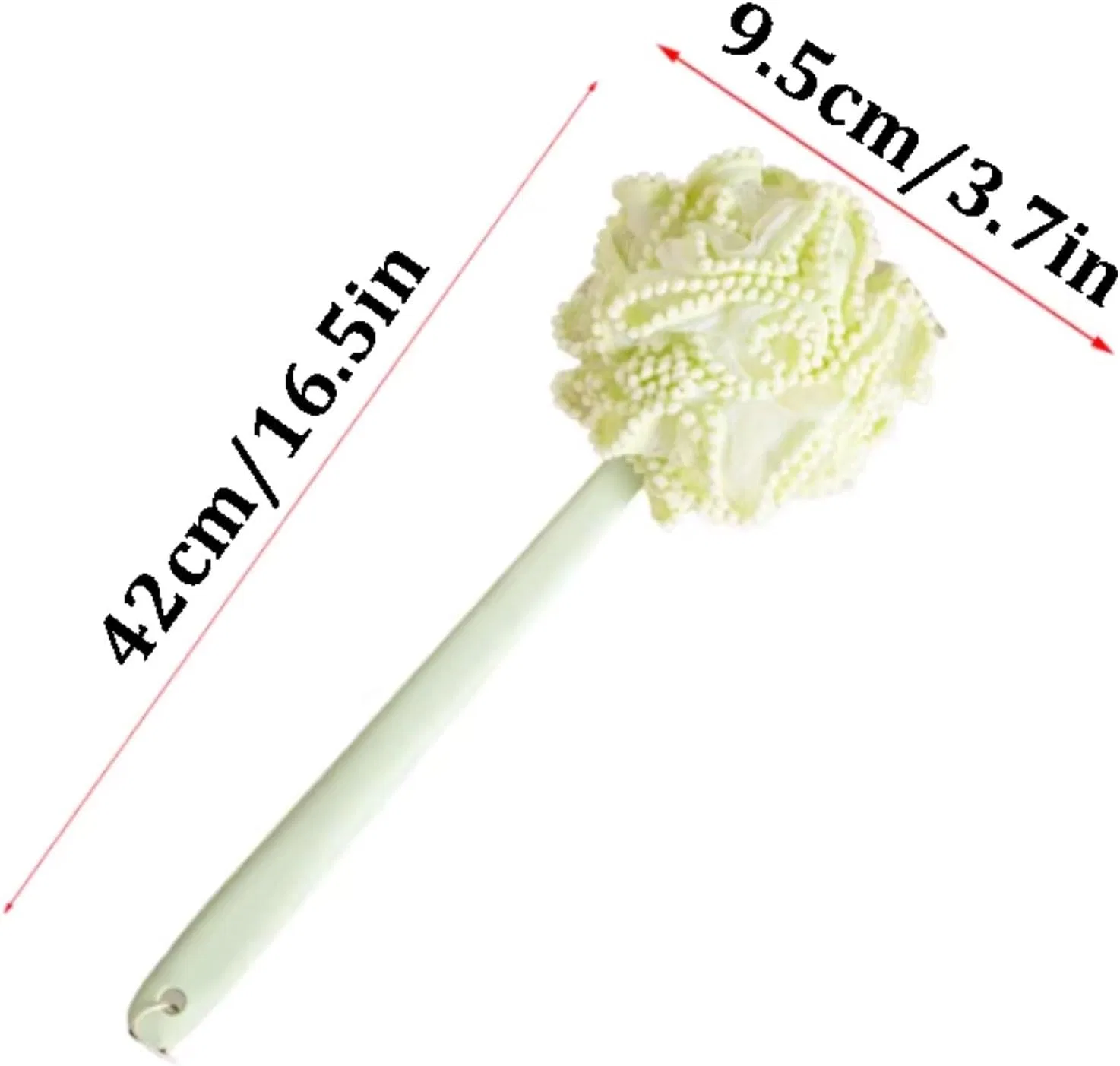 Двусторонняя щетка для спины с длинной ручкой, SUREK, 42x9.5 см, Groen — фото 2