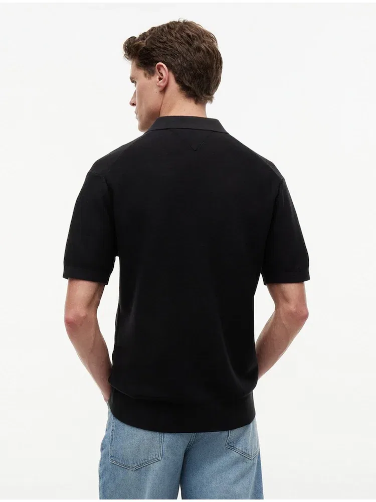 Поло TOMMY HILFIGER, Cool Touch Structure, Black — фото 3