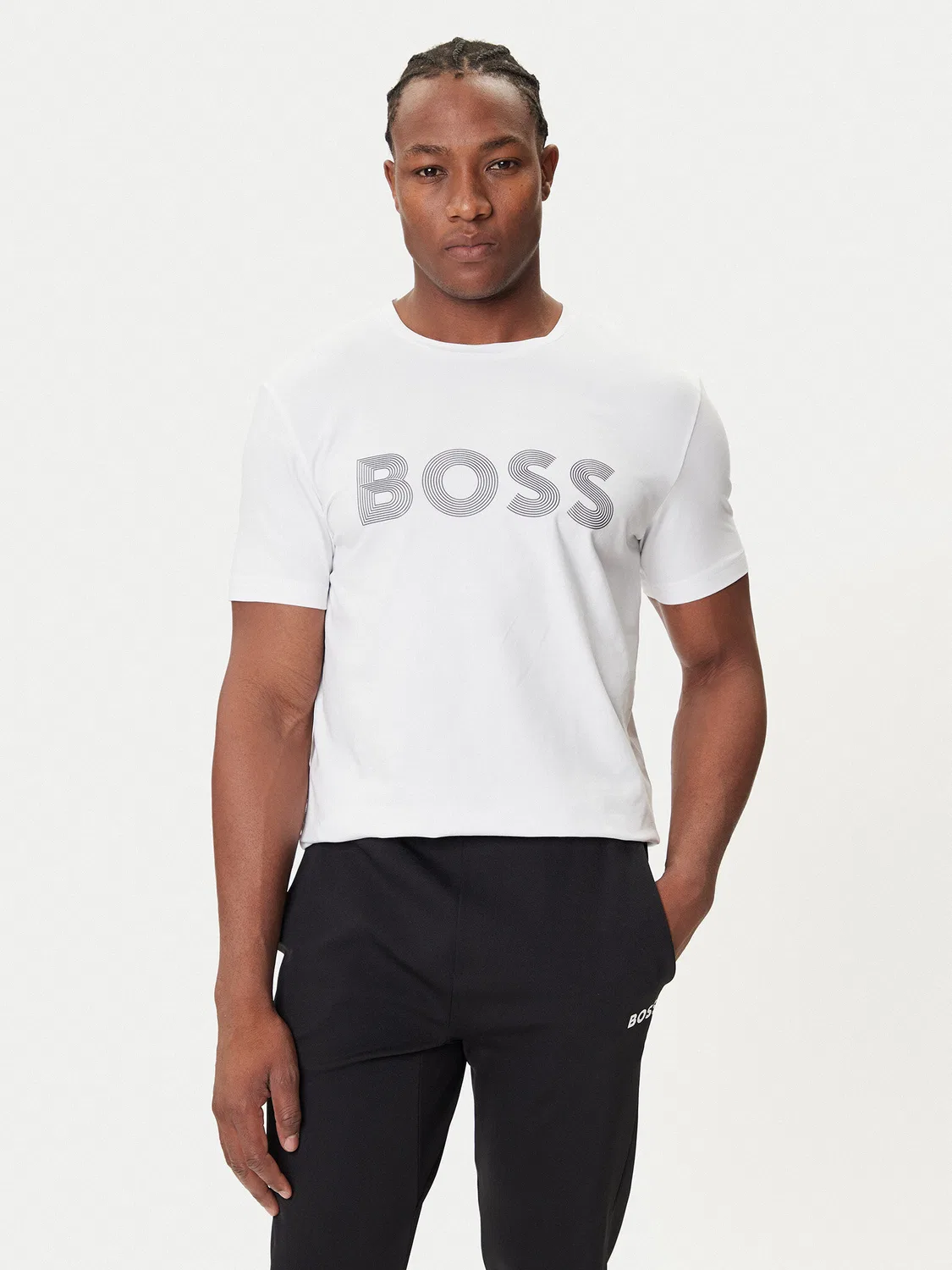 Мужской комплект из футболок стандартного кроя Boss, черный — фото 2