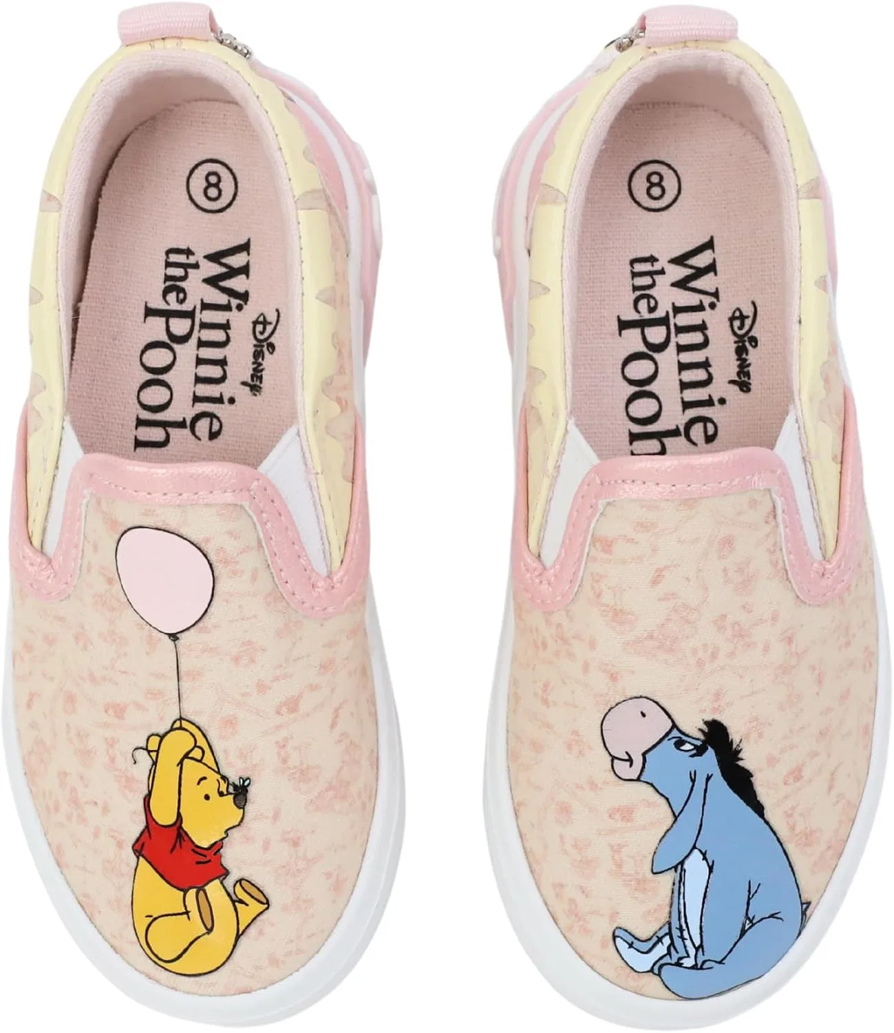 Детские кеды-слипоны с принтом Winnie The Pooh Disney, Beige — фото 2