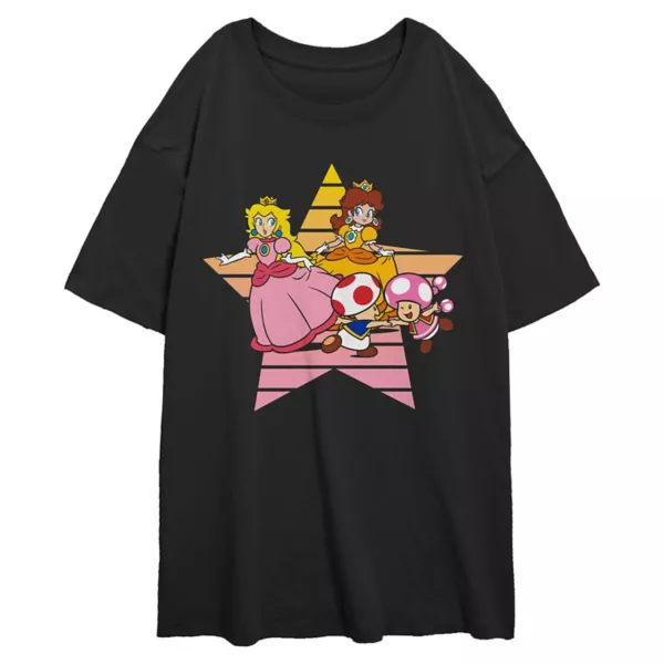 

Футболка с принтом «Super Mario Bros. Princess Peach and Friends» от Juniors Licensed Character, черный