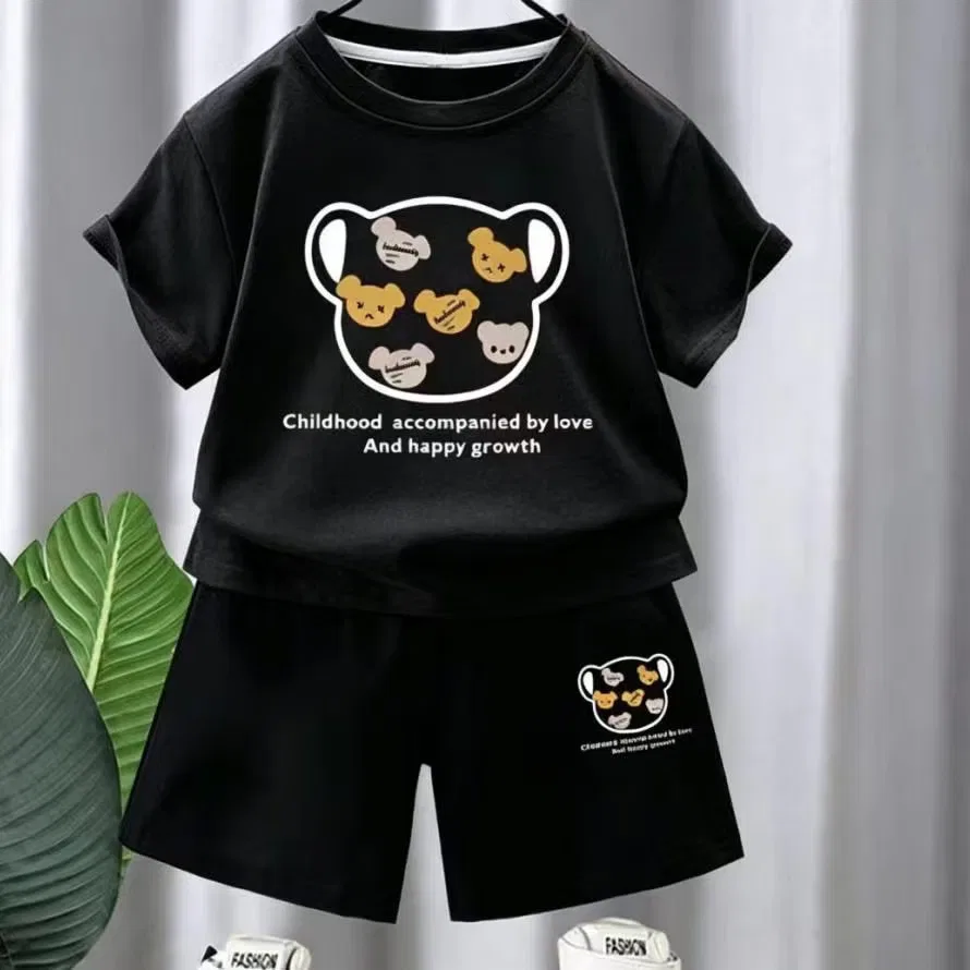 Chicpoint Комплект детский с принтом 2 предмета 2-13 лет, черный