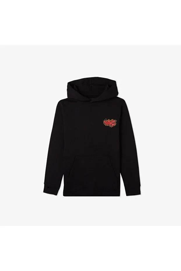 Детские свитшот для девочек с капюшоном Vans, Black — фото 2