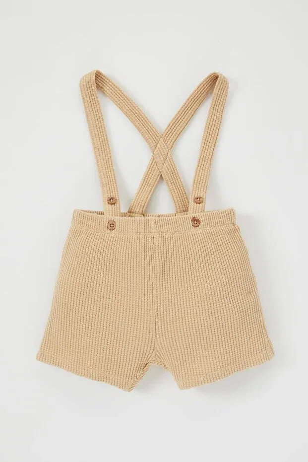 Детские шорты для мальчиков с регулируемыми лямками Defacto, Beige-Bg690