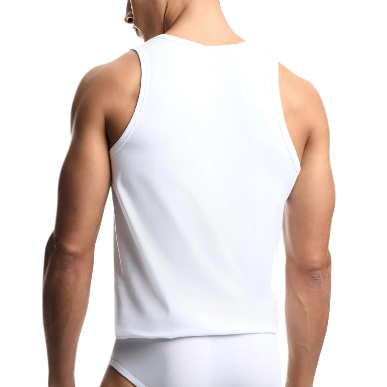 Майка мужская, хлопковая, EMPORIO ARMANI, White — фото 4