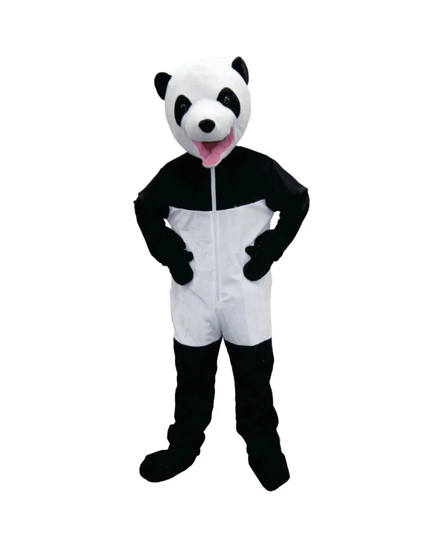 Костюм панды с маской-головой Giant Panda Jumpsuit & Head Mask Dress Up America, Black / White