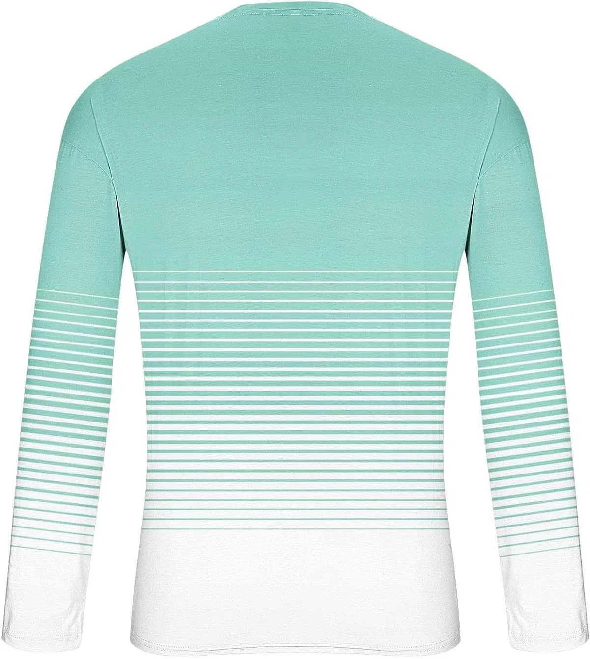 Мужская спортивная футболка с цветными блоками Long Sleeve, Light Blue — фото 3