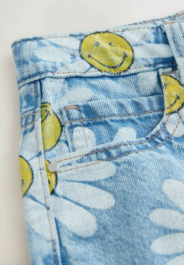 Джинсовые шорты smileyworld daisy стандартного кроя Next, Mid Blue — фото 2