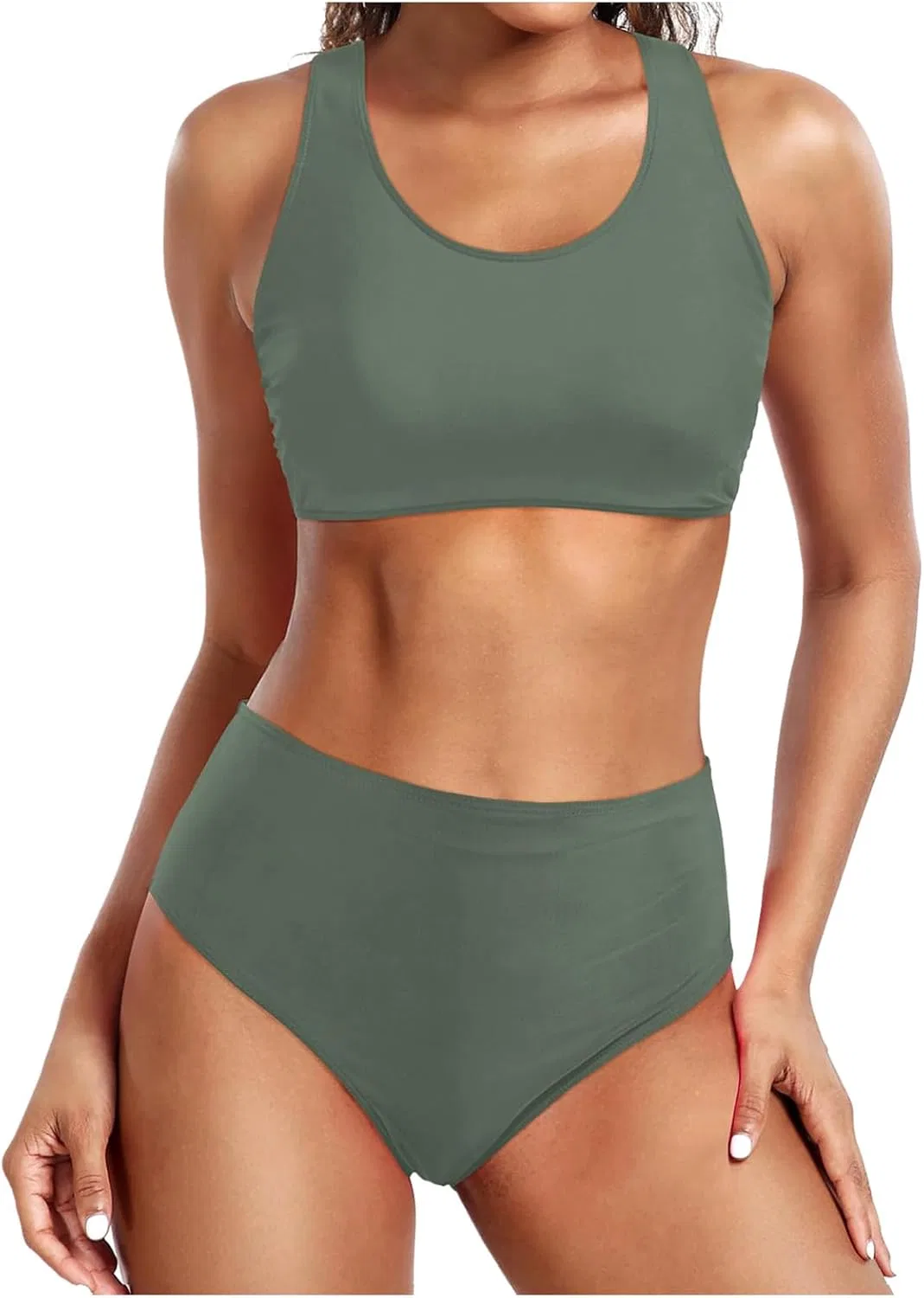 Женский бикини-сет с высокой талией Generic, Mint Green
