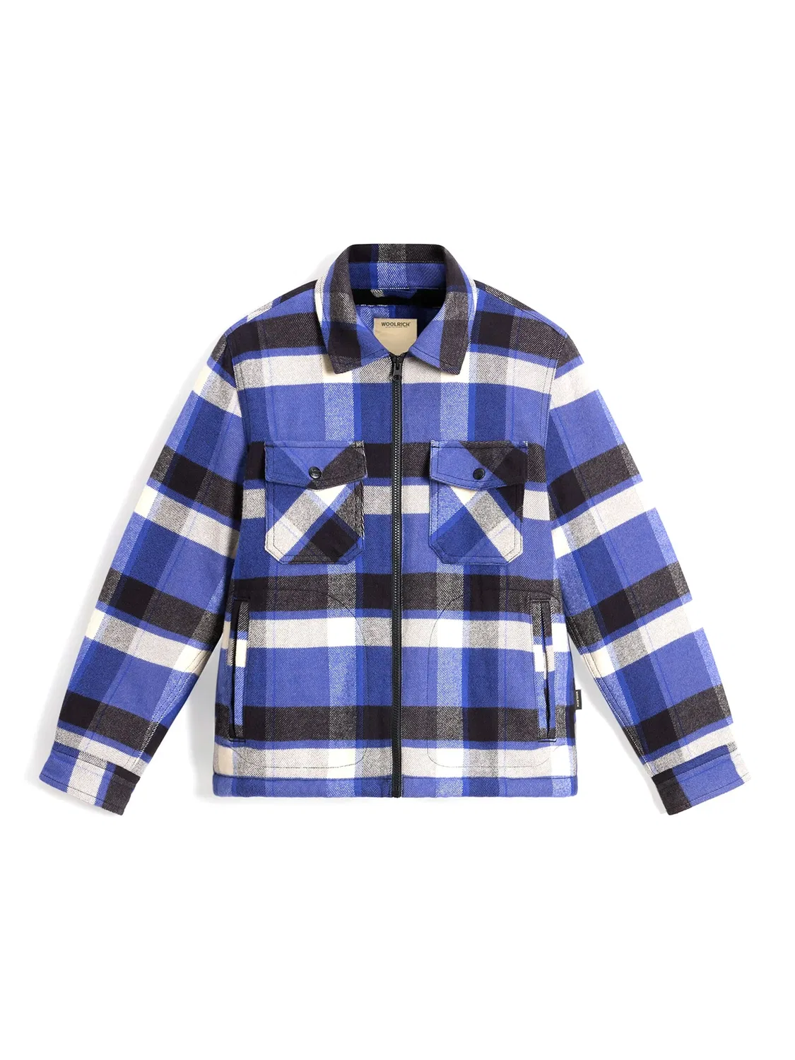 Woolrich Рубашка из фланели в королевском синем цвете