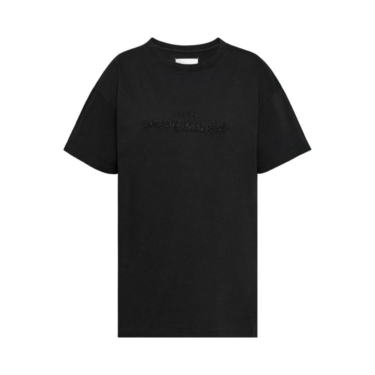 

Футболка Maison Margiela Logo Embroidered T-Shirt Black, черный