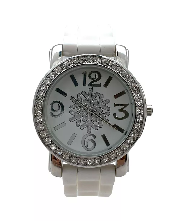 

Белые женские часы с силиконовым ремешком и рождественской тематикой Olivia Pratt, white