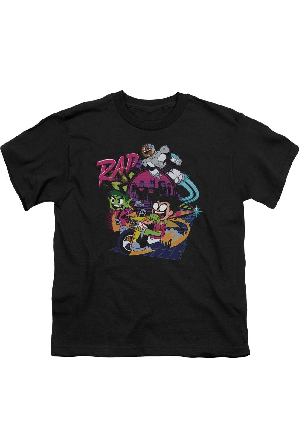 

Футболка с коротким рукавом Teen Titans Go To The Movies Rad для детей Gildan, черный