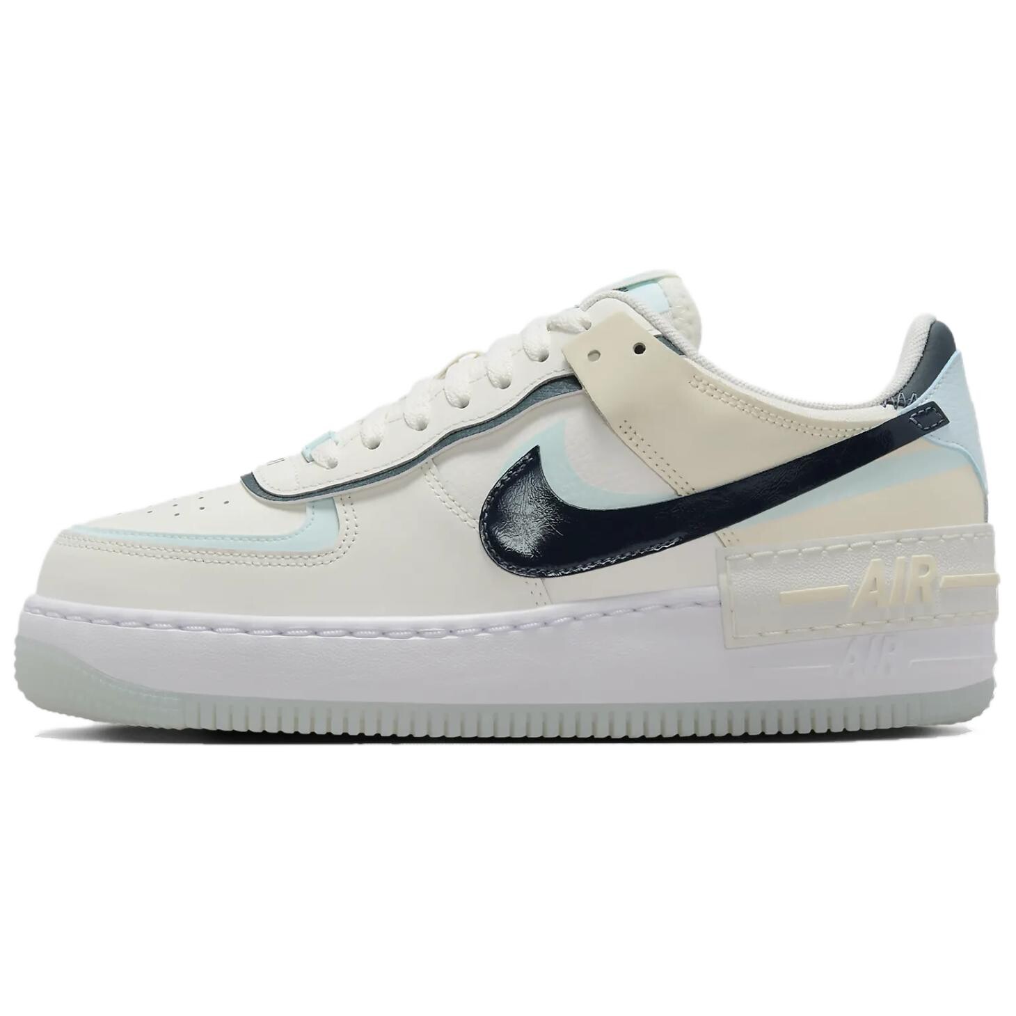 

Кроссовки Nike Air Force 1 Skateboarding Shoes Women's Low-top Meter/blue, бежевый/синий