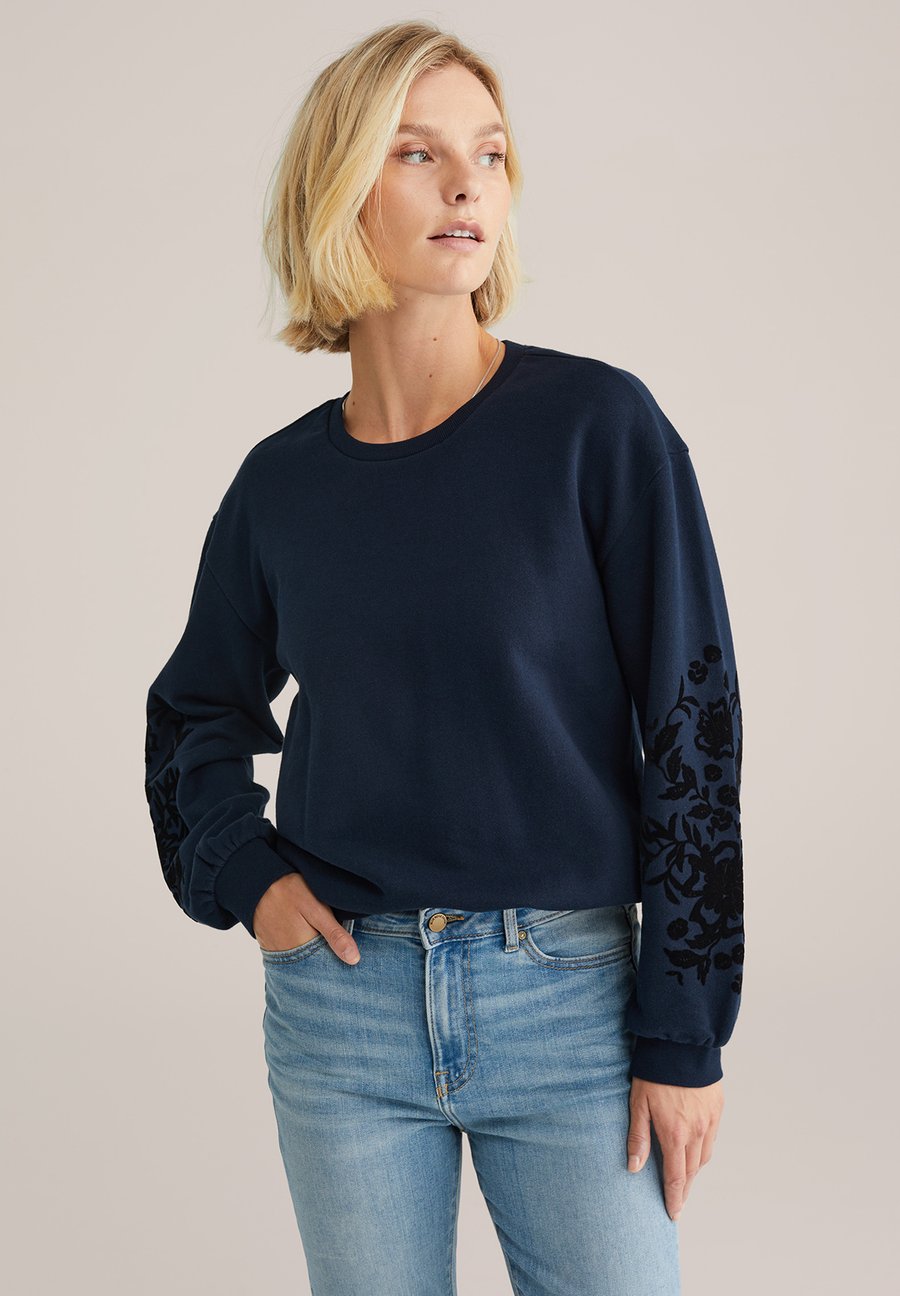 

Толстовка WE Fashion Sweatshirt, Navy Blue/Mottled Dark Blue