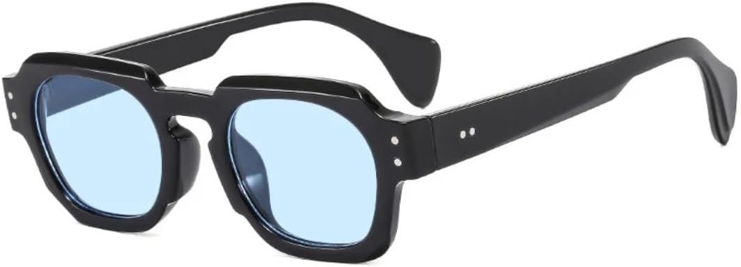 

Солнцезащитные очки с защитой UV400 | Толстая оправа с мелкими заклепками | Для женщин и мужчин | Для занятий спортом на открытом воздухе и вождения DSVIGF, Black Blue