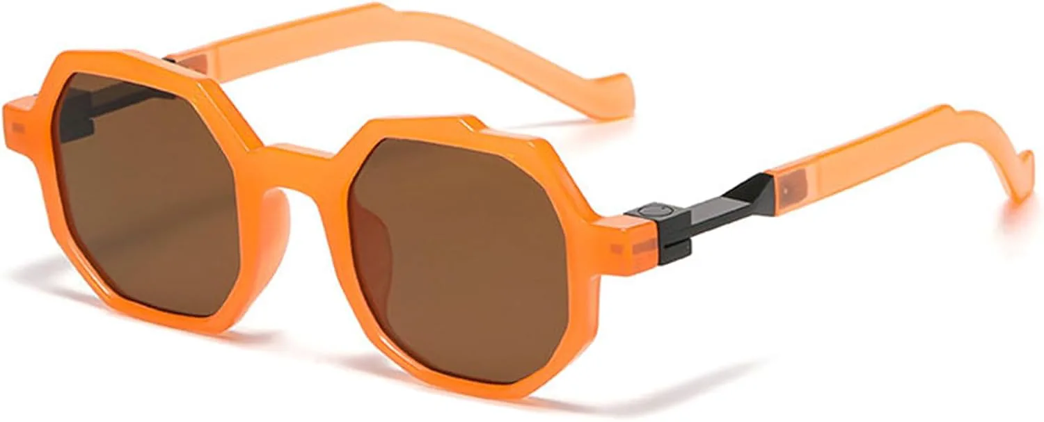 

Willochra Популярные модные многоугольные квадратные двухцветные женские солнцезащитные очки в винтажном стиле с градиентом UV400 Мужские панк-солнцезащитные очки, C3