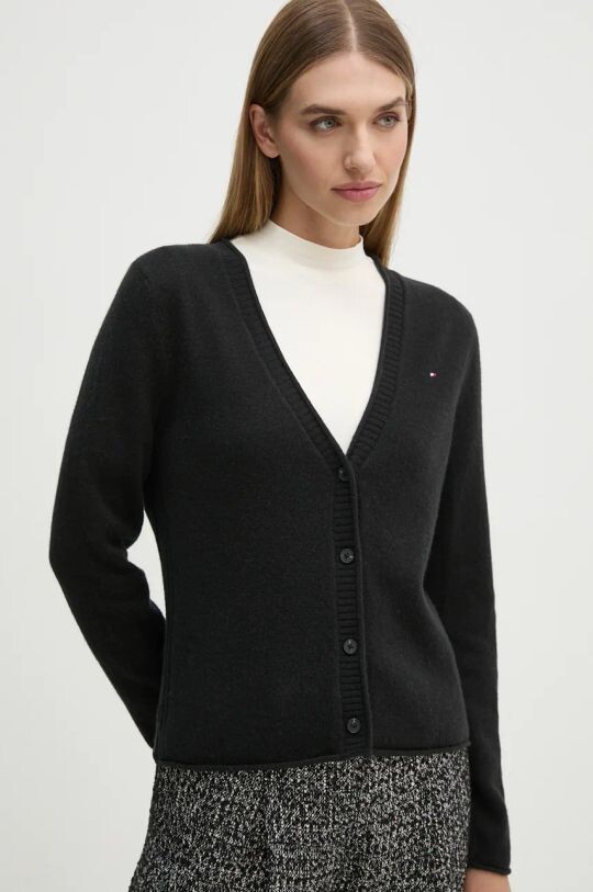 

Шерстяной кардиган Tommy Hilfiger, черный