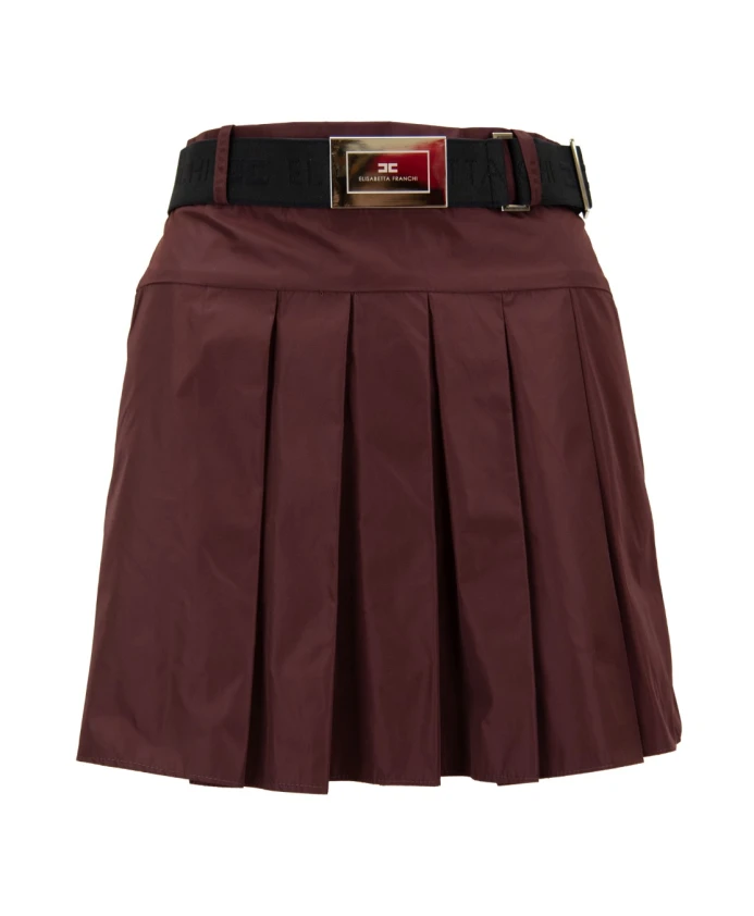 

Расклешенная юбка с молнией и крючком Elisabetta Franchi, красный