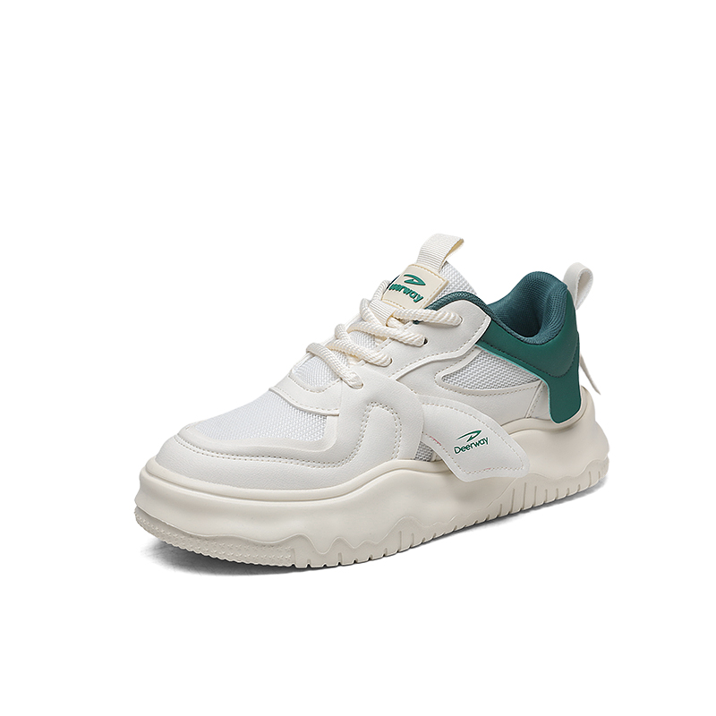 

DEERWAY Дышащие нескользящие износостойкие мужские низкие кеды Casual - черные, цвет Black