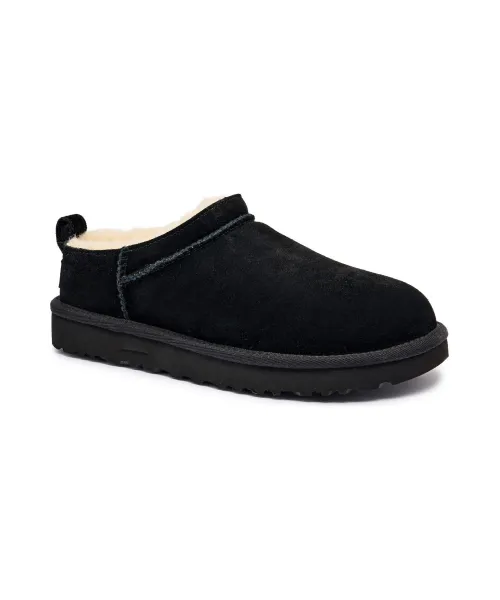 Кожаные мюли с классическими микро-сандалиями Ugg, черный