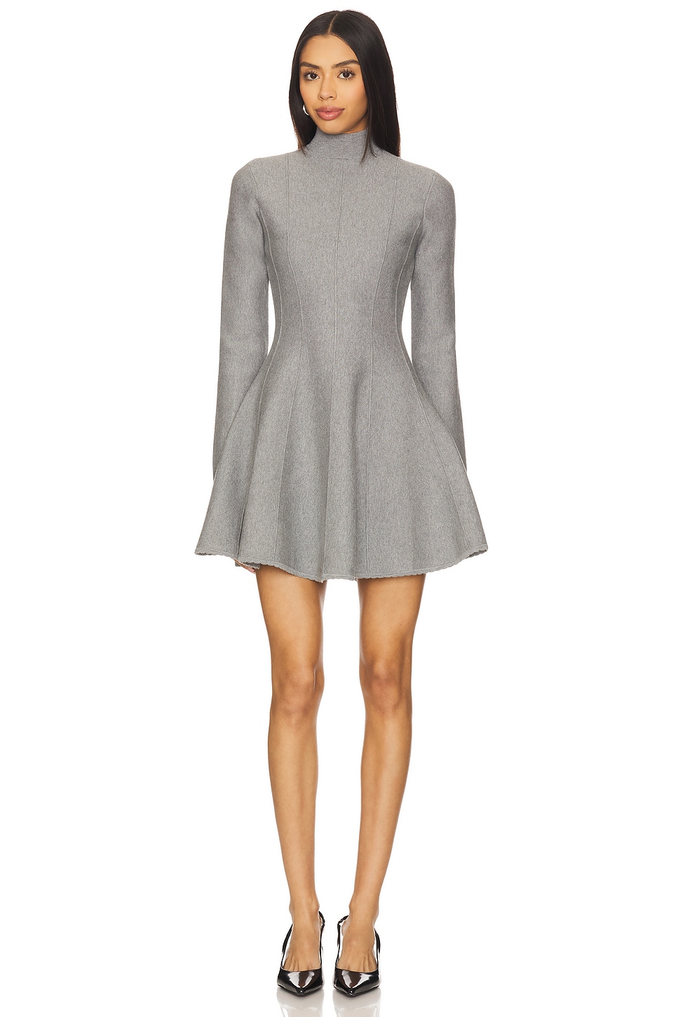 

Вязаное платье с длинным рукавом Fleur Du Mal, heather grey