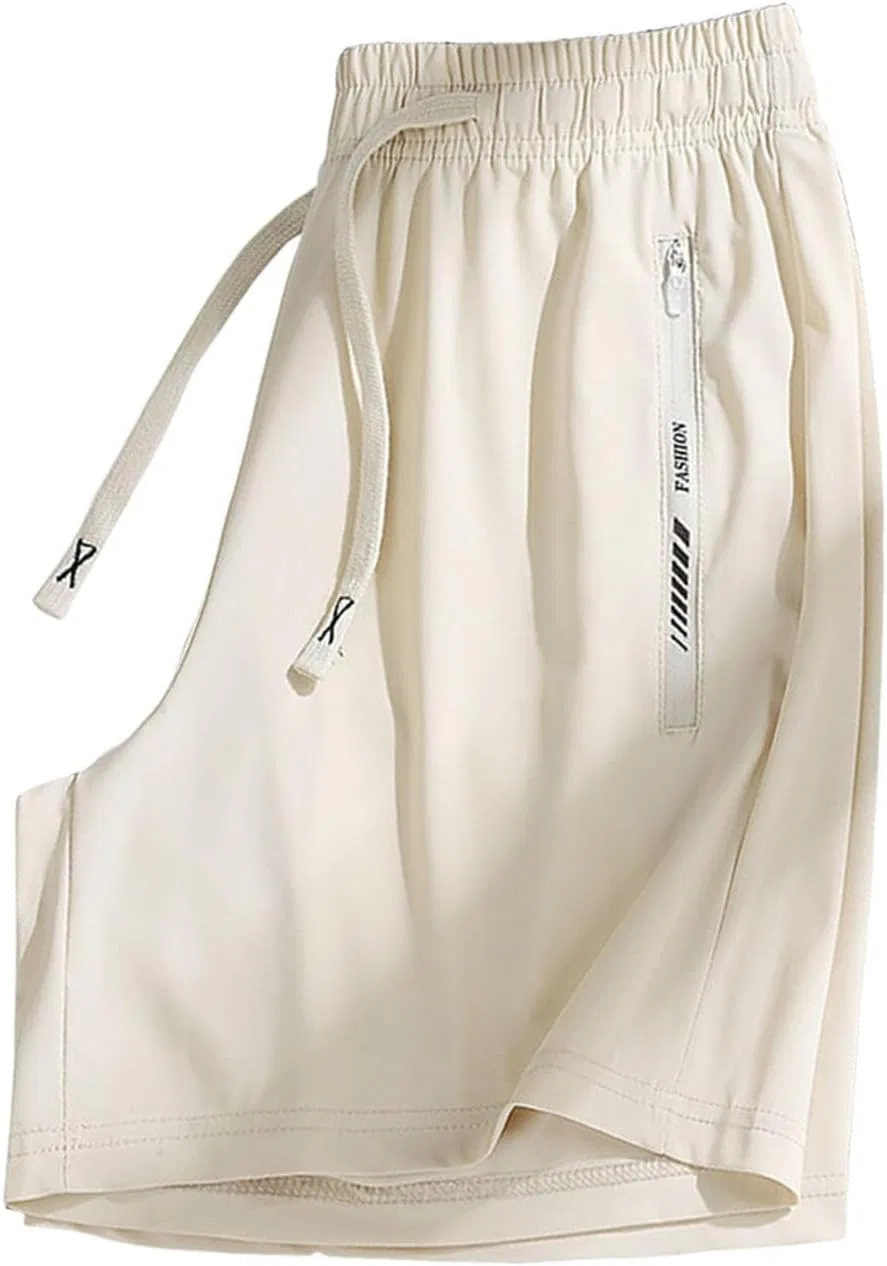 Шорты из льняного шелка, быстросохнущие, Unisex, Z02 Beige — фото 3