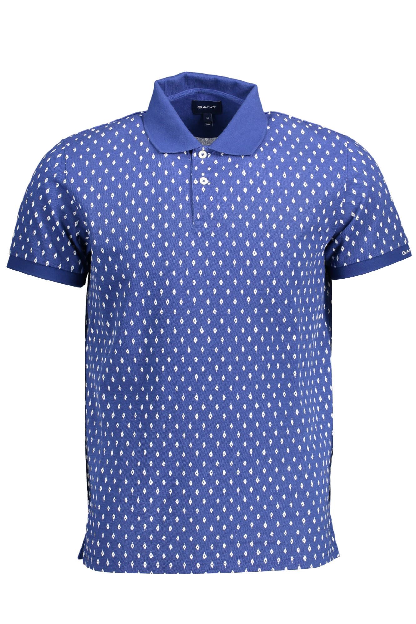 

Синяя хлопковая мужская рубашка поло Gant