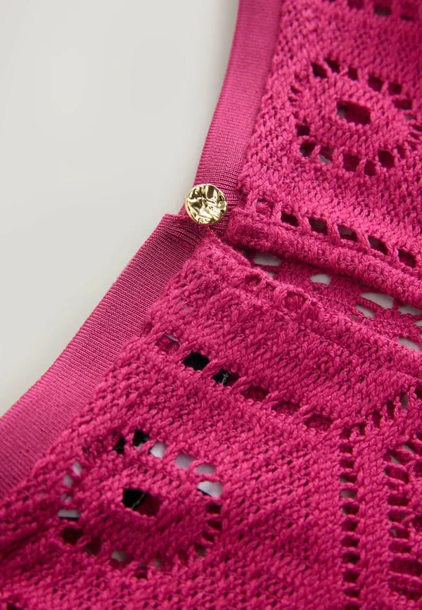 Блуза Next, Regular fit crochet long sleeve top, розовый — фото 2