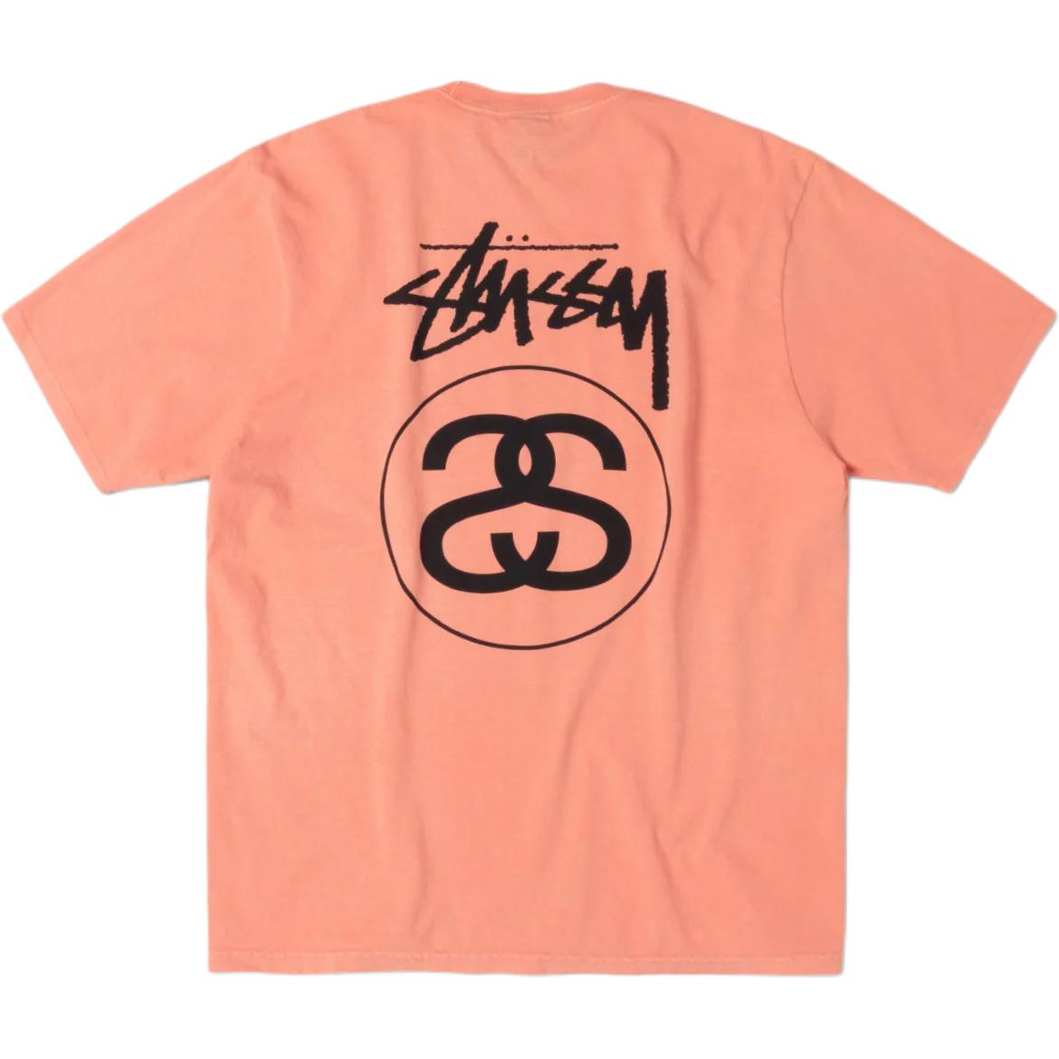 

Футболка Stock Link Pigment Dyed Unisex Stussy, розовый