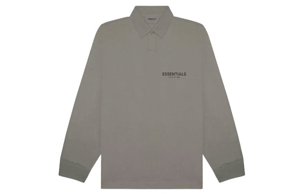 Рубашка fw20 long sleeve polo shirt 'cement' Fear Of God Essentials, серый — фото 2