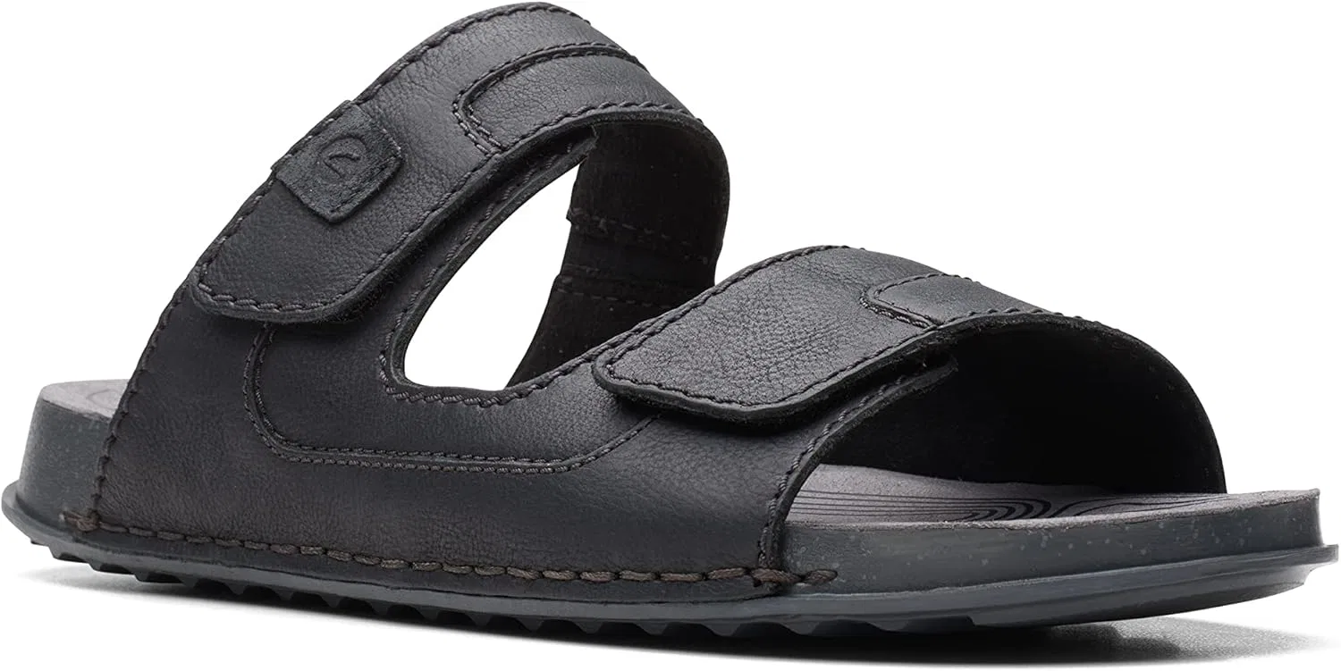 Мужские сандалии Clarks Crestview Easy Flat, Black (Black Leather) — фото 2