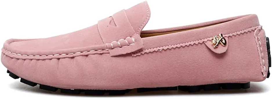 Модные мужские мокасины Penny Loafers, обувь для вождения, слипоны, лодочные туфли Abborora, розовый — фото 2