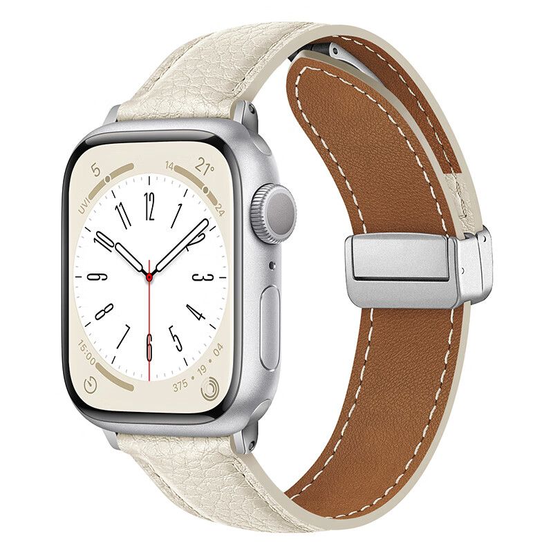 

Ремешок из кожи, совместимый с Apple IBOANN, черный