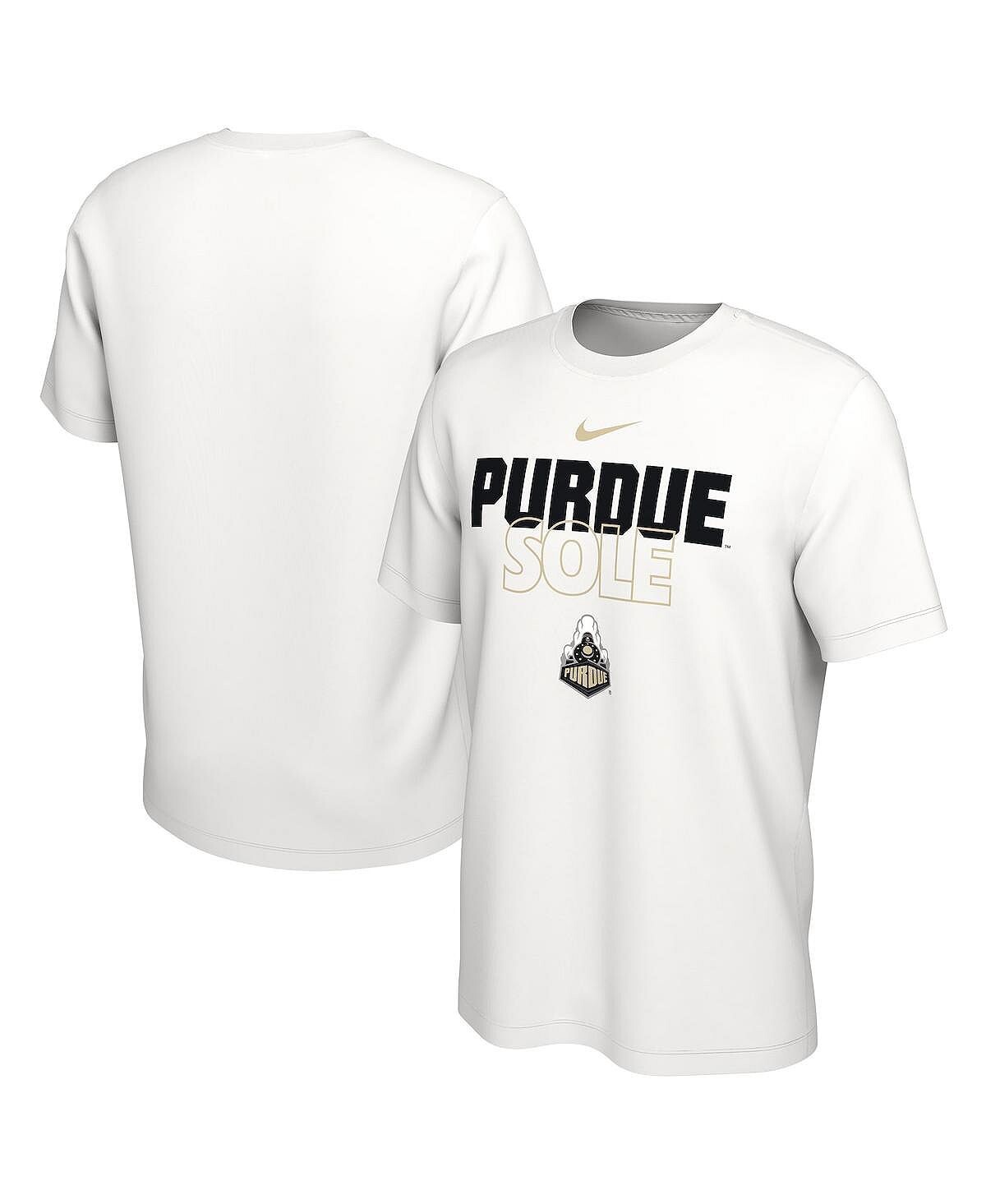 

Мужская белая футболка Purdue Boilermakers On Court Bench Nike, Белый, Мужская белая футболка Purdue Boilermakers On Court Bench Nike