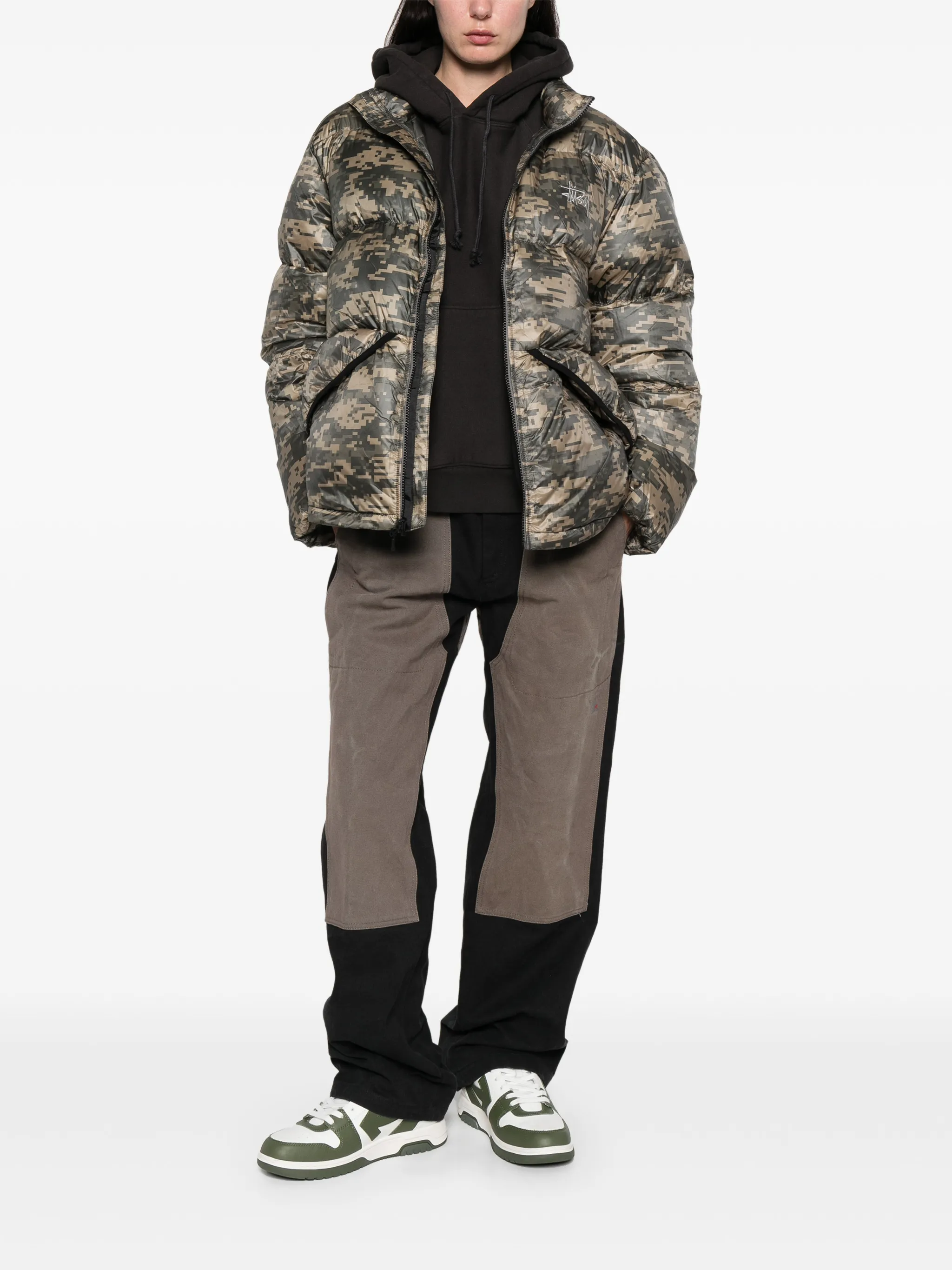 Куртка с камуфляжным принтом Stüssy, зеленый — фото 2