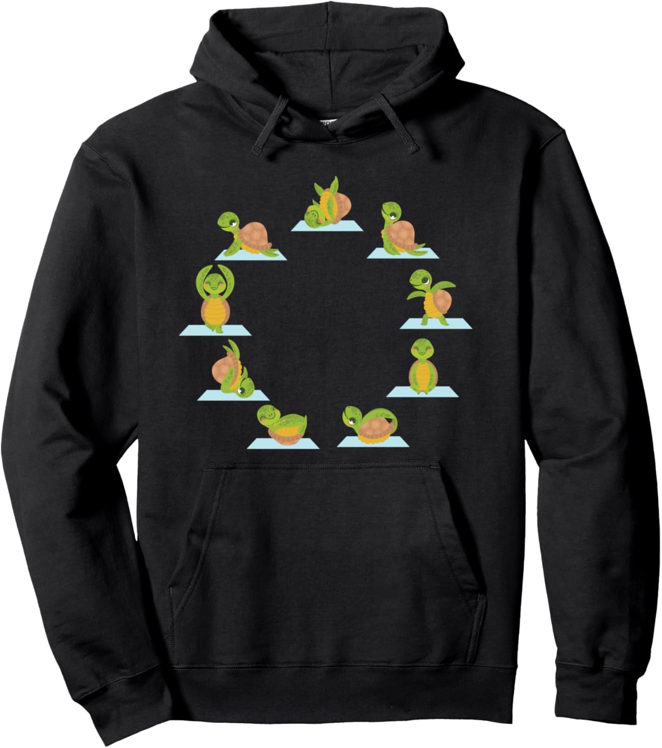 

Забавная толстовка с изображением черепахи для йоги и медитации, черная Yoga Adorable Gift Clothes