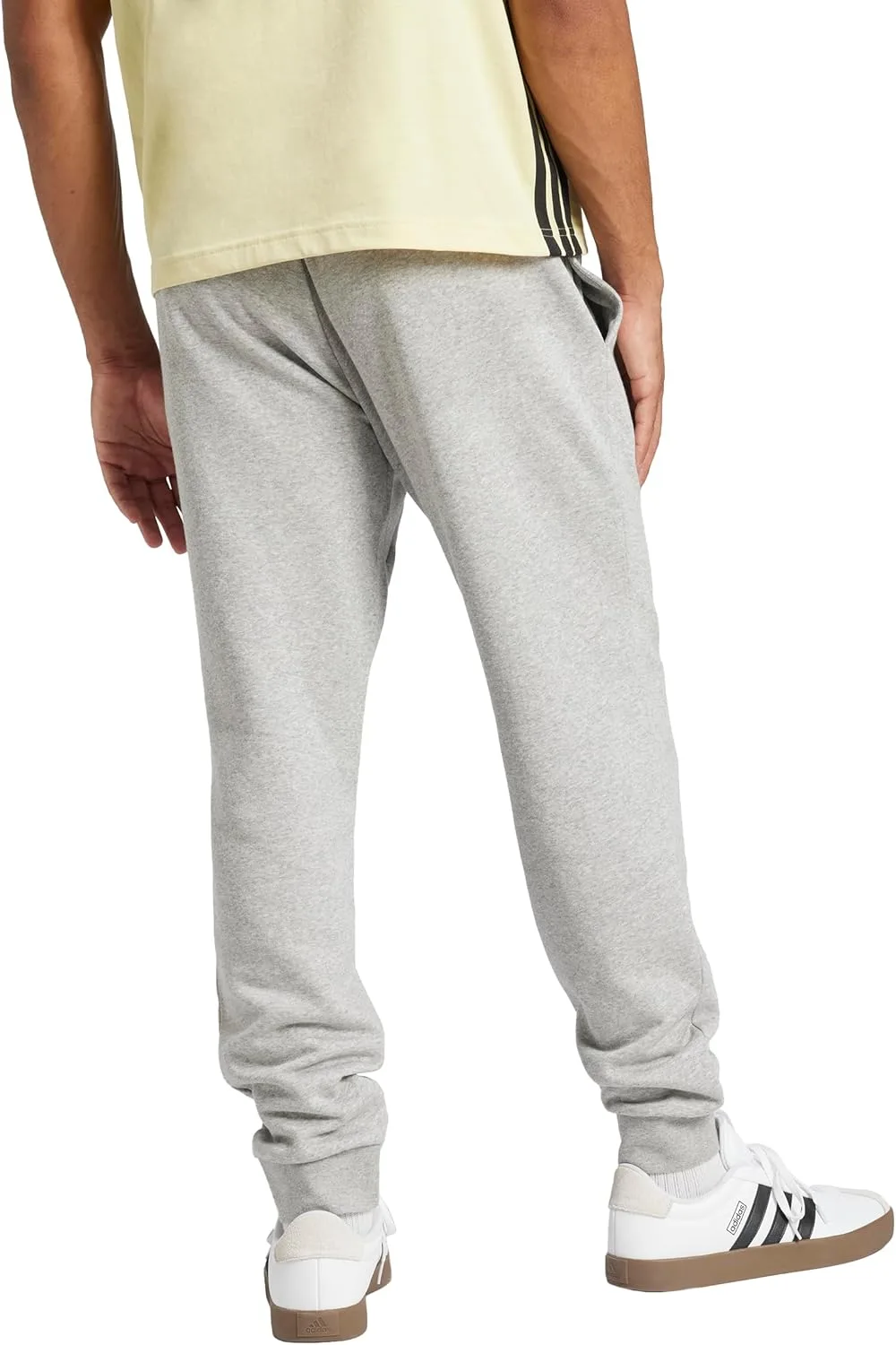 Мужские спортивные брюки Adidas Essentials Feel Cozy из флиса, серый/черный — фото 2