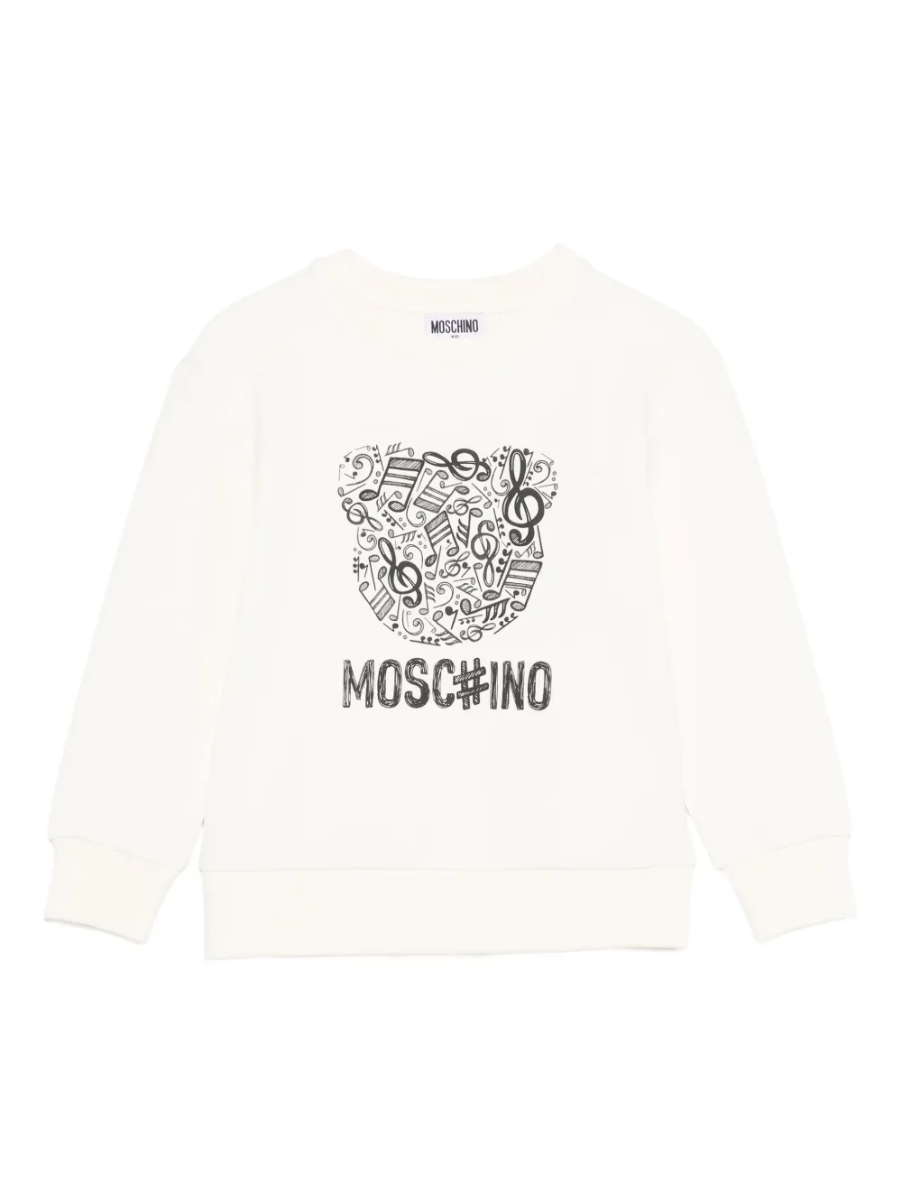 

Толстовка с принтом Moschino Kids, белый